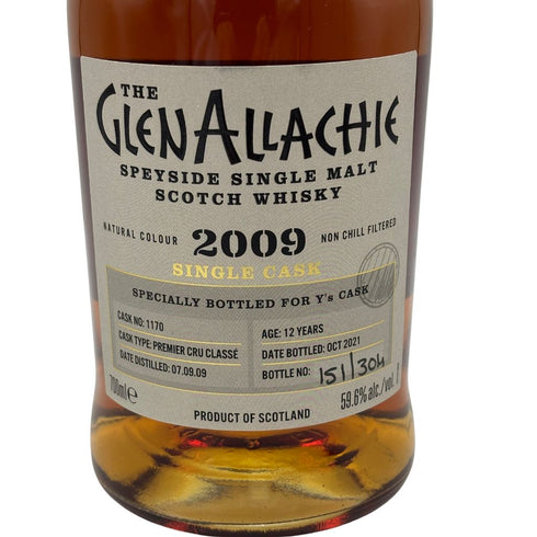 グレンアラヒー 12年 2009 Y'sカスク レッドワイン ウッドフィニッシュ 59.6% 700ml GLEN ALLACHIE Y's CASK【B1】