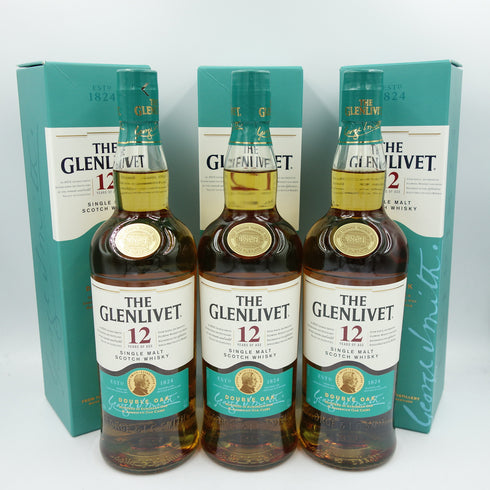 【セット】グレンリベット 12年 ダブルオーク シングルモルト 700ml 40% THE GLENLIVET 3本セット【U】