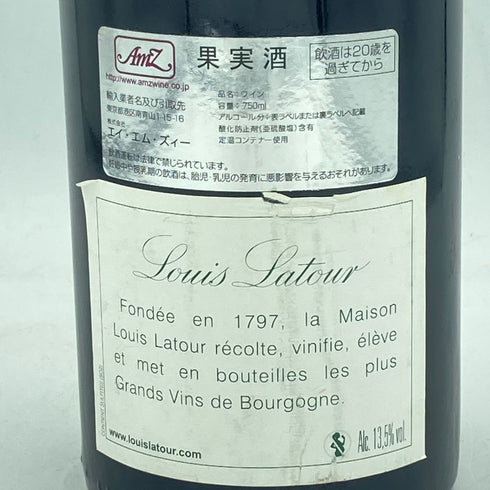 ルイ ラトゥール ジュヴレ シャンベルタン 2004 レ コルボー 750ml 13.5% LOUIS LATOUR Gevrey Chambertin Les Corbeaux【N1】