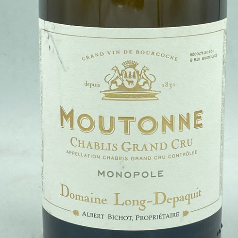 アルベール ビショー ドメーヌ ロン デパキ シャブリ グラン クリュ ムトンヌ 750ml 2020 ALBERT BICHOT Domaine Long Depaquit CHABLIS GRAND CRU MOUTONNE【A1】