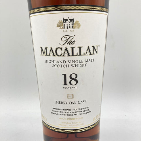 マッカラン 18年 シェリーオークカスク 2022 700ml 43% The MACALLAN【CC】