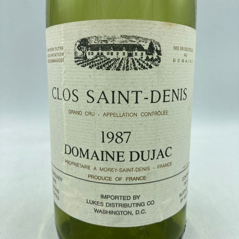 空き瓶 ドメーヌ デュジャック クロ サン ドニ 1987 グランクリュ 750ml 13% DOMAINE DUJAC Clos Saint Denis 【K4】
