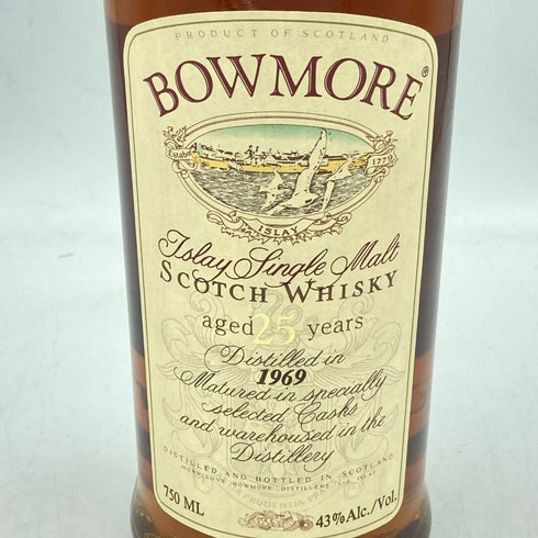 ボウモア 25年 1969 カモメラベル 750ml 43% BOWMORE【同梱不可】 【EE】