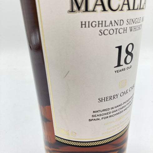 マッカラン 18年 シェリーオークカスク 2022 700ml 43% The MACALLAN【CC】