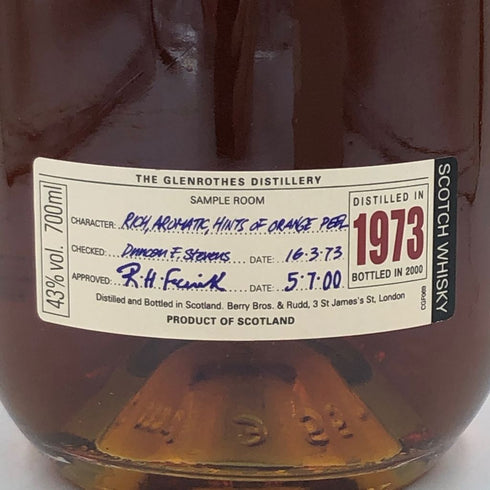 グレンロセス 1973-2000 スペイサイド 700ml 43% GLENROTHES Speyside【K4】