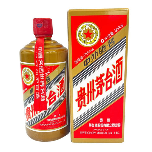 貴州茅台酒 マオタイ酒 五星麦ラベル 茶色ボトル 2012 500ml 53% MOUTAI 916g【AL】