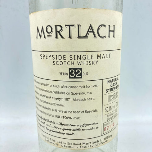 空瓶 モートラック 32年 1971-2004 ナチュラルカスクストレングス MORTLACH【K4】
