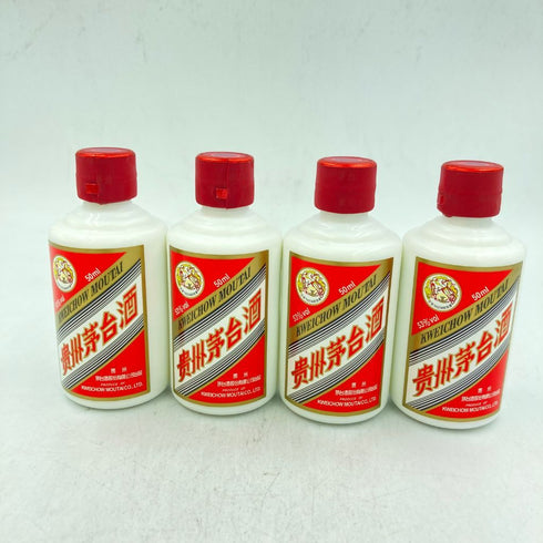 貴州茅台酒 天女ラベル 50ml 53% マオタイ酒 KWEICHOW MOUTAI 4本セット 【A2】