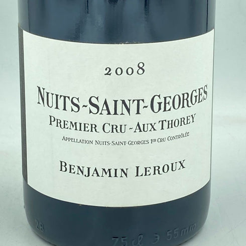 バンジャマン ルルー ニュイ サン ジョルジュ プルミエ クリュ オー トレ 2008 750ml 13% Benjamin Leroux Nuits Saint Georges 1er Cru Aux Thorey【L2】
