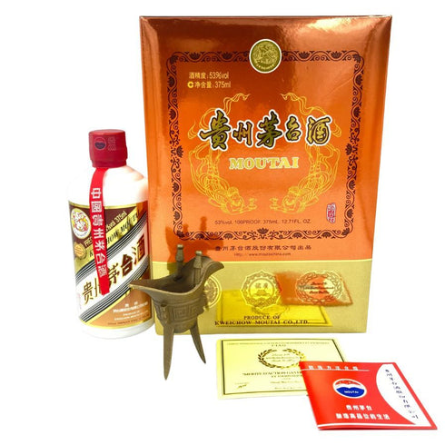 貴州茅台酒 マオタイ酒 天女 金ラベル 375ml 53% 751g【X4】