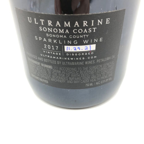 ウルトラマリン ブラン ド ブラン チャールズ ハインツ ヴィンヤード ソノマコースト 2017 750ml 12.5% Ultramarine Blanc de Blancs Heintz Vineyard Sonoma Coast【C1】