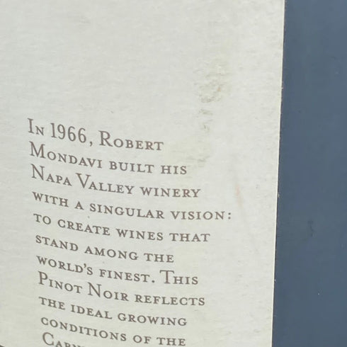 ロバート モンダヴィ ナパヴァレー ピノ ノワール 2019 750ml 13.5% ROBERT MONDAVI Napa Valley Pinot Noir【K2】