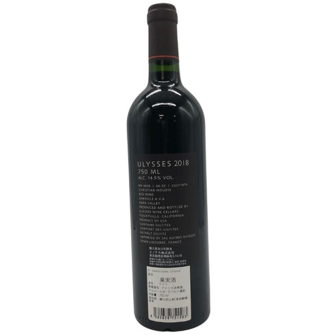ユリシーズ ヴィンヤード ナパ ヴァレー 2018 750ml 14.5% ULYSSES VINEYARD Napa Valley 【B1】