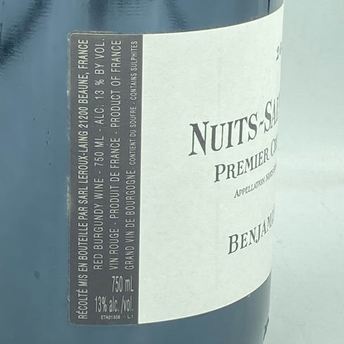 バンジャマン ルルー ニュイ サン ジョルジュ プルミエ クリュ オー トレ 2008 750ml 13% Benjamin Leroux Nuits Saint Georges 1er Cru Aux Thorey【L2】