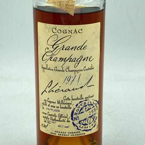 レロー グランド シャンパーニュ 1971 200ml 46% LHERAUD GRAND CHAMPAGNE【B1】