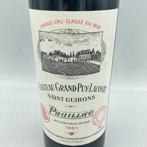 シャトー グラン ピュイ ラコスト 1981 750ml 13% Chateau Grand Puy Lacoste【I】