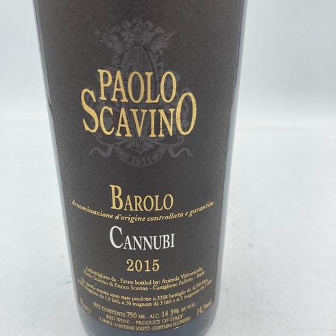 パオロ スカヴィーノ バローロ カンヌビ 2015 750ml 14.5% Paolo Scavino Barolo Cannubi【1D】