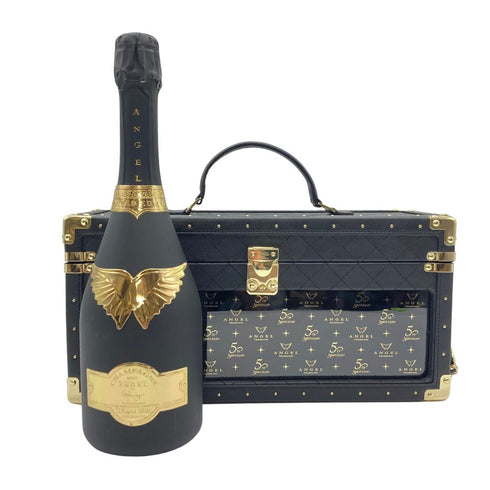 エンジェル シャンパーニュ ブリュット ブラック 5周年記念ボトル レザーラッチタイプ 750ml 12.5% ANGEL CHAMPAGNE BRUT【Q2】