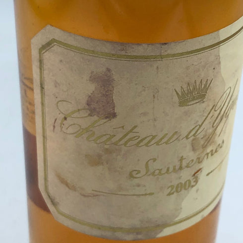 シャトー ディケム 2003 750ml 14% Chateau d’yquem【I】