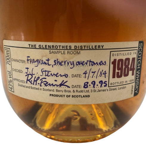 グレンロセス 1984 700ml 43% GLENROTHES 【R2】