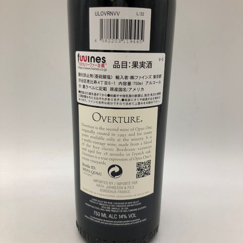 オーバーチュア 750ml 14.5% OVERTURE【T4】