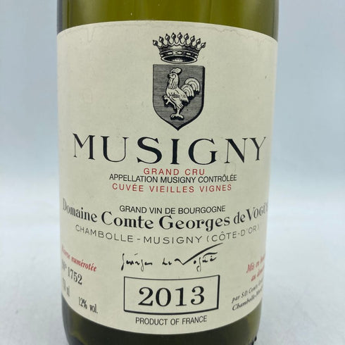 空き瓶 コント ジョルジュ ド ヴォギュエ ミュジニー 2013 750ml 12% Comte Georges de Vogue MUSIGNY【F4】