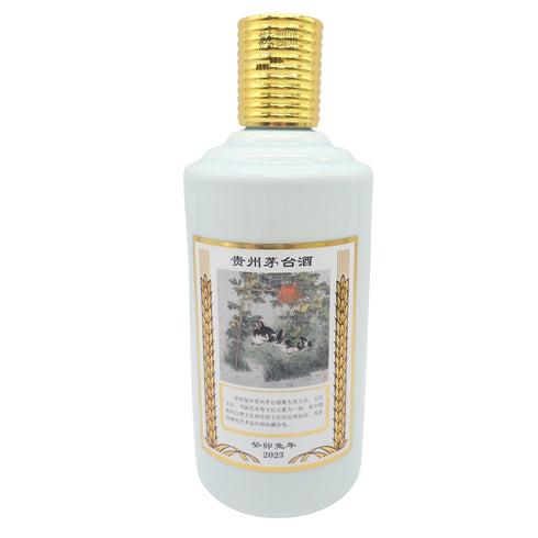 貴州茅台酒 五星麦 干支ボトル 卯年 2023 500ml 53% 992g マオタイ酒【A】