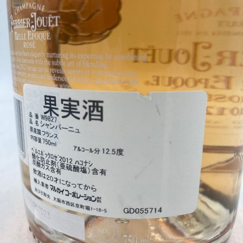 ペリエジュエ ベルエポック ロゼ 2012 750ml 12.5% PERRIER JOUET BELLE EPOQUE 【S4】