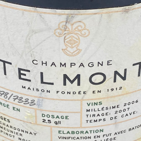 テルモン ブラン ド ブラン ヴィノテーク 2022 750ml 13% Telmont Blanc de Blancs Vinothèque【AA】