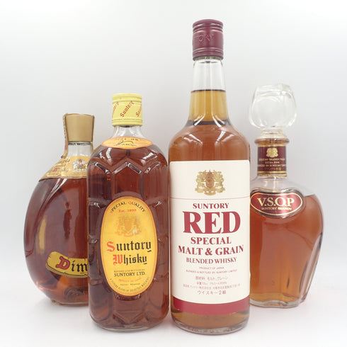 東京都限定◆サントリー レッド スペシャル モルト&グレーン サントリー ウイスキー 角瓶 ディンプル オールド ブレンデッド サントリー VSOP SUNTORY RED SPECIAL DIMPLE OLD VSOP 4本セット【N2】
