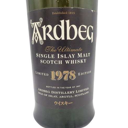 アードベッグ シングルモルト 1978 700ml 43% ARDBEG SINGLE MALT 同梱不可【U1】
