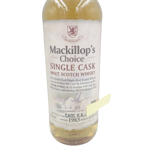 マキロップチョイス カリラ 1983-2014 700ml 43% Mackillop's Choice CAOLILA【M2】