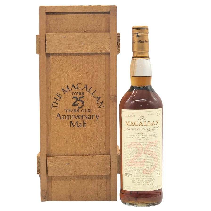 美品‼️マッカラン25年　アニバーサリーモルト　1966年 マッカラン 25年 アニバーサリーモルト 1966-1992 700ml 43% The