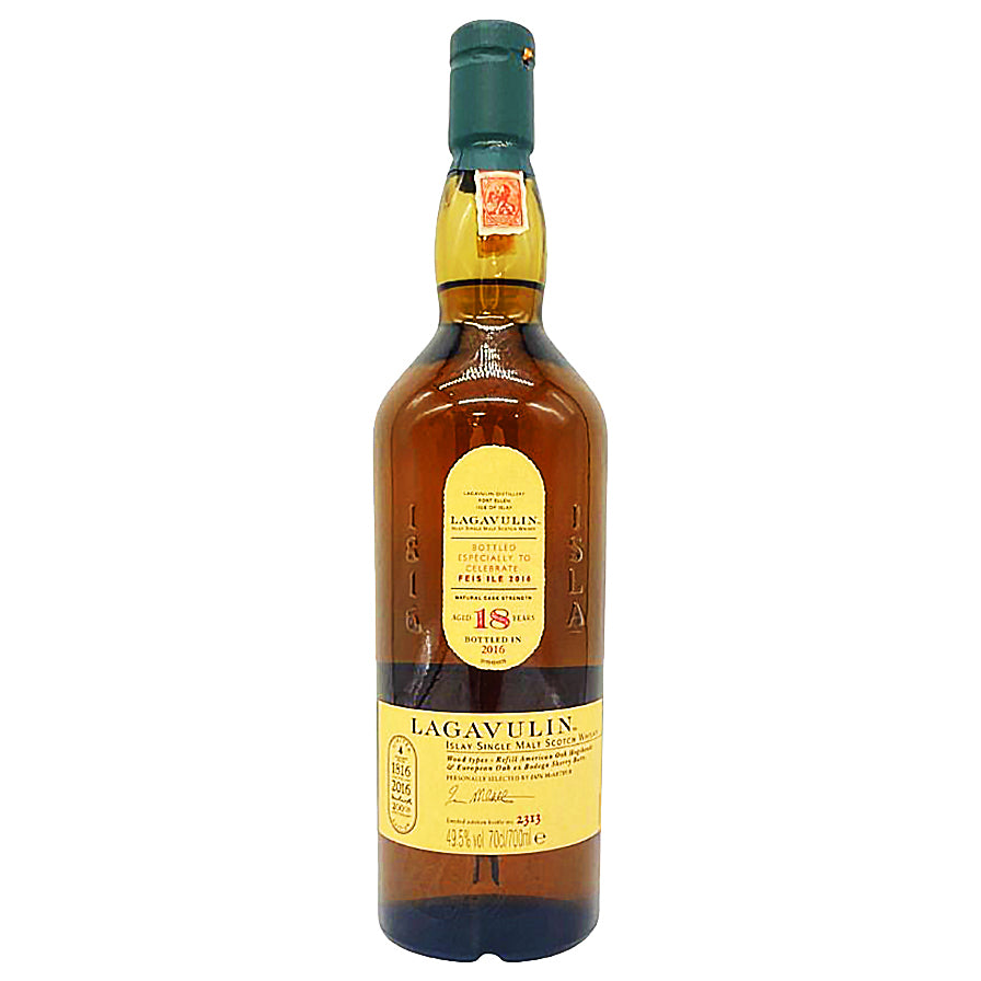 ラガヴーリン 18年 アイラフェス2016限定 700ml 49.5% 袋付き ラガヴーリン18年 アイラフェス2016限定 200周年記念 49.5